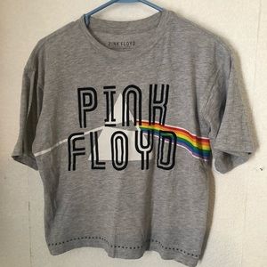 Pink Floyd studded hemline rainbow prism T-shirt